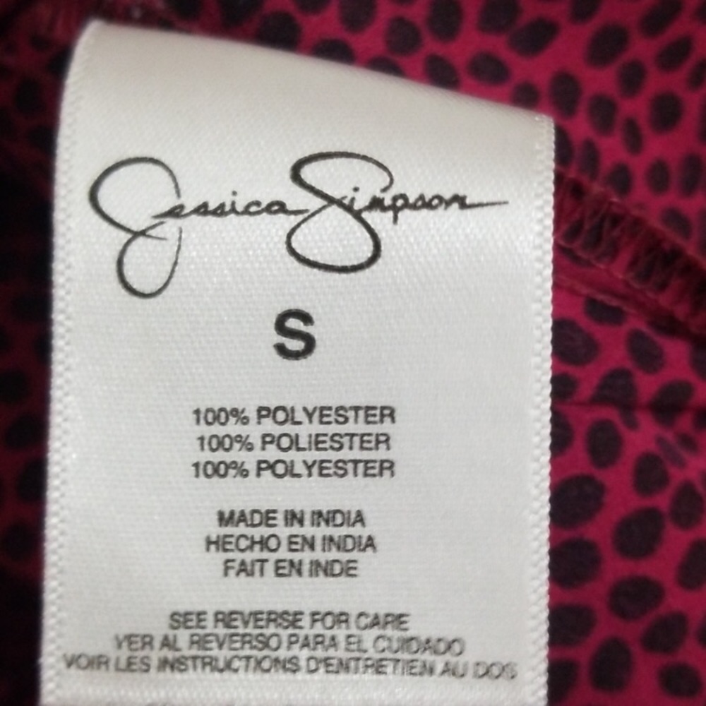 Jessica Simpson Leopard Button Up Blouse - Picture 5 of 6